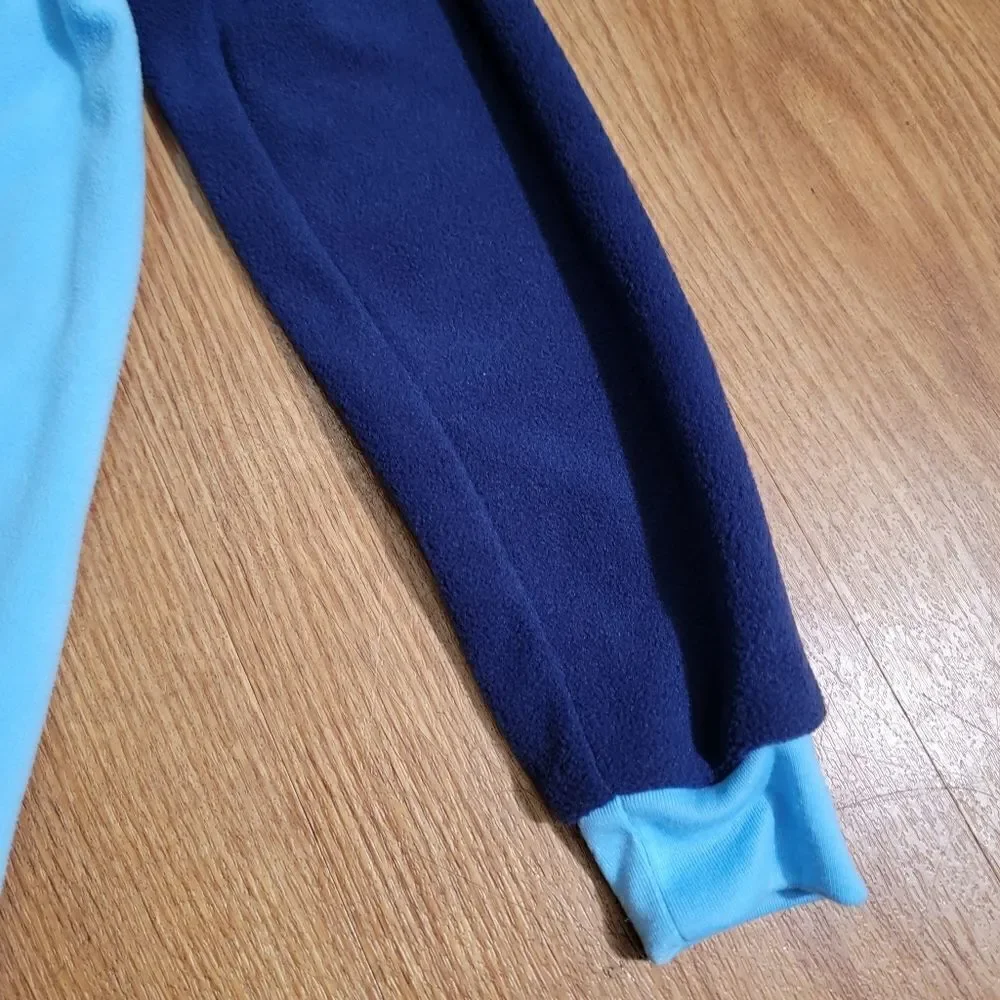 Boys Shark One Piece Pijama With Non Skid Sole Socks Blue Size 5 Years New